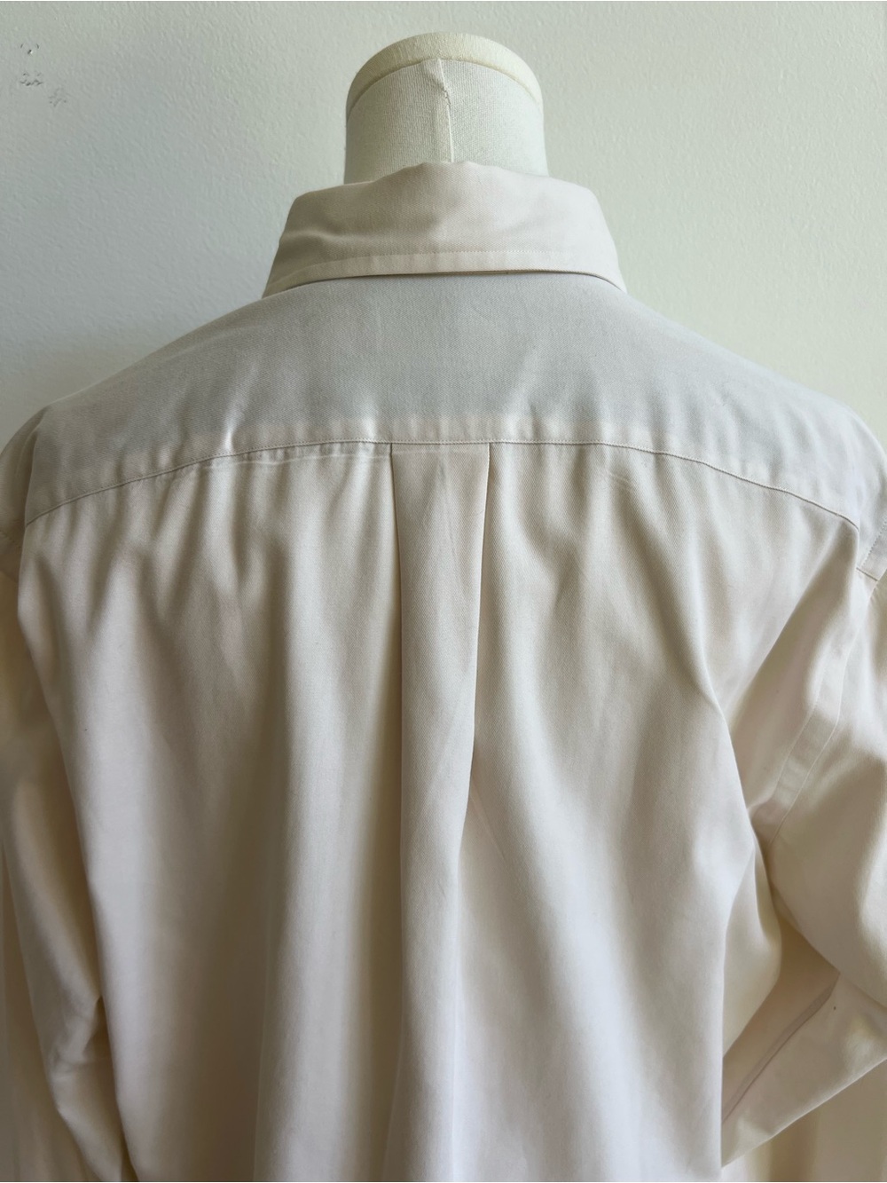 Ralph Lauren Mens Ivory 100% Cotton Classic Fit Button Down Shirt Navy Pony Sz M - Picture 5 of 14